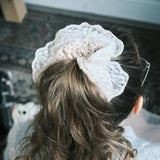 Lace scrunchie_peach beige