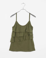 Monsi Cancan Layered Back Banding Shirring Sleeveless