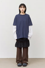 Bebe Waffled Layered Longsleeve