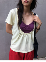 Mellow Deep U-Neck T-Shirt (3color)