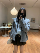[UNISEX] フロームミックスフードコートジャケット