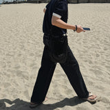 ASCLOノンフェードワンタックデニムパンツ