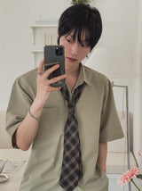 Print Basic Short Sleeve Shirt