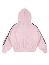 Women's Fake Fur Hooded Zip-Up Pink (FCE4ZP552W)
