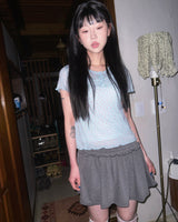 (2color) Smocked Flare Culotte Skirt Pants