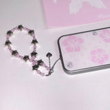[ALOHA SET] Aloha gal phone case - silver epoxy + pink soda strap - star