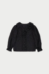 Flor frill blouse_black