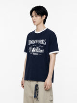 ironworks overfit ringer t-shirt (2color)