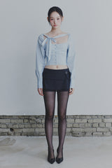 BIANCA SQUARE NECK BLOUSE blue