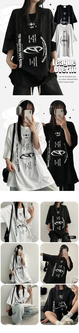 リーグオーバーフィットショートスリーブtシャツ