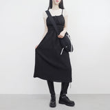 Tasty Shirring String Long Dress