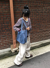 26FW★ [BAONHAUS] Sevnin Stripe V-Neck Knit
