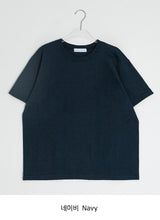 [unisex] Suzuna Basic Color Matching Roll-Up Short Sleeve Tee