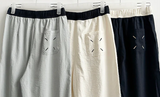Lenny waist banding color nylon rust lock wide pants