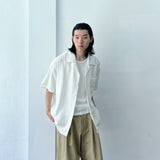 Pointed Flap Wide Short Sleeve