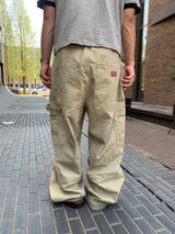 Damage wide work pants