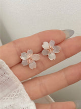 Mother-of-pearl cherry blossom earrings