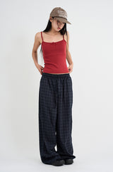 Window check pajama pants