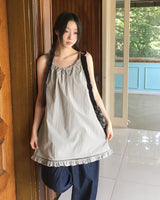 Limit String Frill Sleeveless One-piece