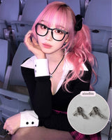 ビンテージノットピアス-銀