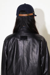 Striped wool baseball cap