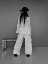 under nylon shirring pants (2color)