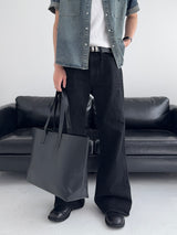 UO Washed Semi-Bootcut Flare Denim Pants