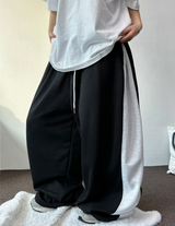 SIDE COLORATION PINTUCK BALLOON PANTS 💙🩶🖤🤍3COLOR