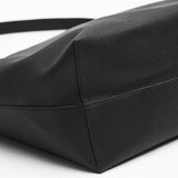 ベルト付きレザーショルダーバッグ_Black