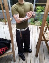 No.1801 J pigment KNIT half T