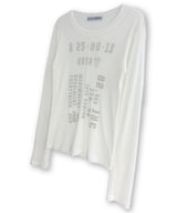 Stencil Numbering Long Sleeve Tee_Ivory