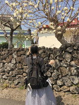 フリルリボンリュックサック_vintage black
