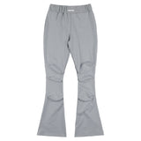 [Set] Unbalance Skirt Layered Pintuck Pants (Gray) F25QD894