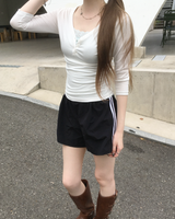 Nylon track shorts