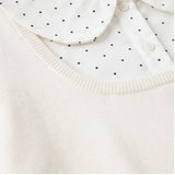Clara Dot Collar Layered Knit Top