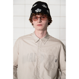 BUTTON FLOWER BEANIE / BLACK
