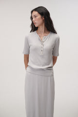Jersey botton round (Beige)