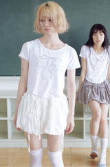 frill balloon skirt(white)