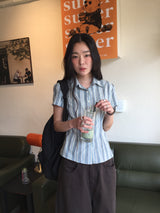 String Flare Check Shirt (3color)