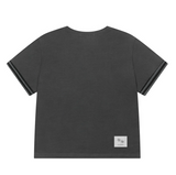 シリンストライプアイレットポイントハーフTシャツ (2Color)