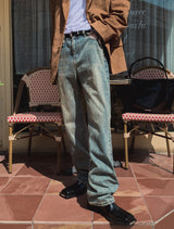 Slug wash bootcut denim