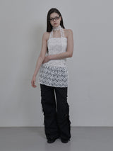LACE TUBETOP OPS & SCARF