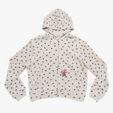 Twister Star Pocket Hoodie Zip-up - Cream