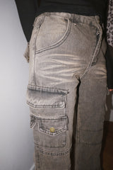 Pocket Semi Bootcut Denim Pants