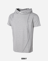 Inset Hooded Seam Short Sleeve T-shirt