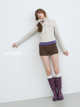 Riverstone Plus Polka Dot Stand Collar Yoga Top, Women Slim Crop Long Sleeve Athletic Shirt, New Arrival for Autumn