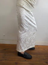 フローラルサテンスカート