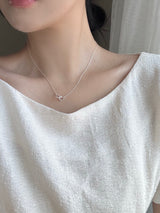 [silver 925] double heart necklace
