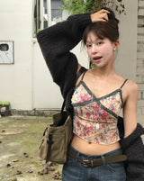 grove : flower lace camisole top