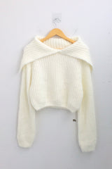 Shoulder collar loose knitwear